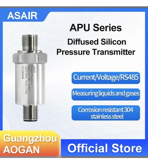 368280824 ASAIR — Гидравлический датчик давления воздуха серии APU, APU 1МПа 0.5% 4-20мА M20*1.51