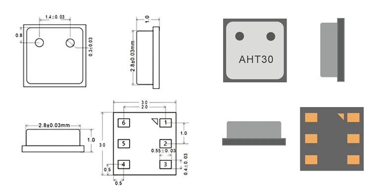 AHT30 — габаритный чертеж
